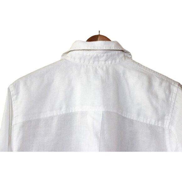 JONES NEW YORK 100% Linen Shirt Jacket in Crisp White - Petite M - Picture 5 of 11